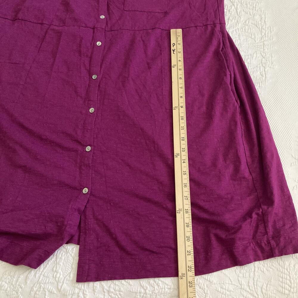 J Jill purple Knit Shirt Dress Cotton Blend Short Sleeve stretch Plus size 3X - Picture 6 of 13